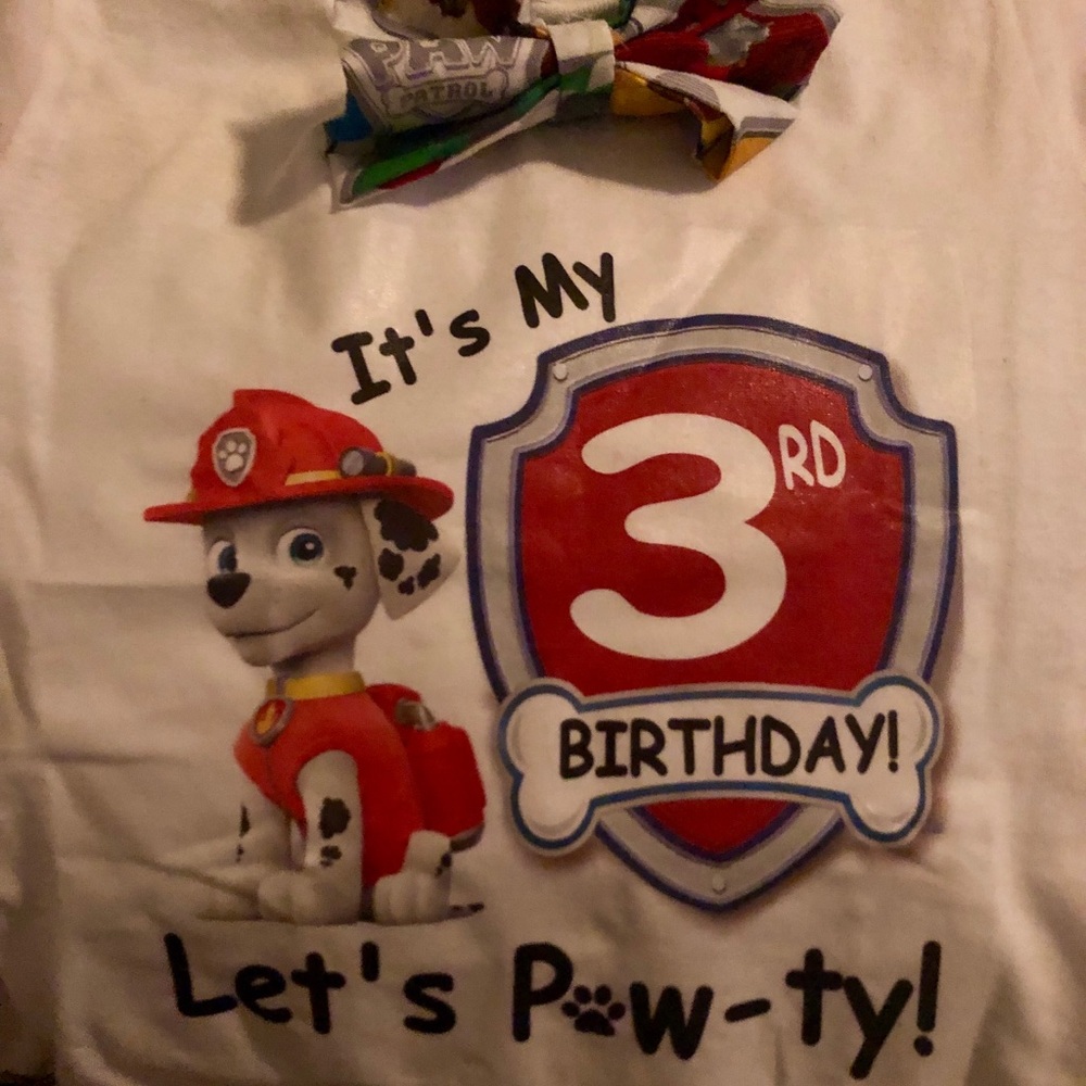 Toddle Birthday boy bow tie shirt 3t